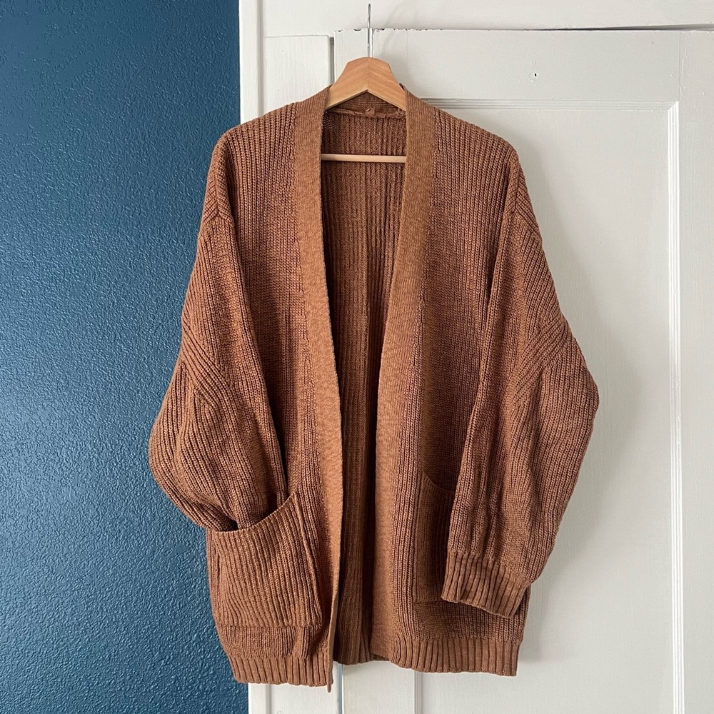 It Is Well LA Brown Cardigan Sweater